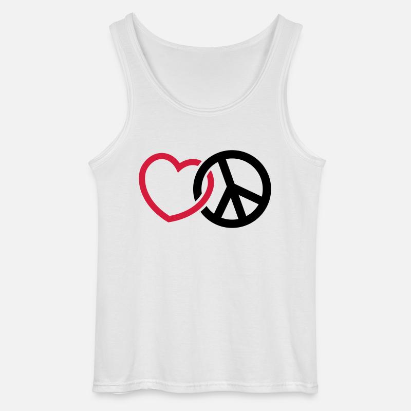 Liebe Frieden - Gildan Männer Tank Top - Weiß