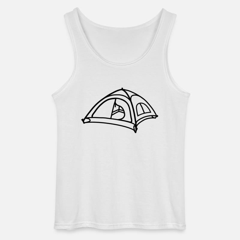 Zelt Design Cool Camping - Gildan Männer Tank Top - Weiß