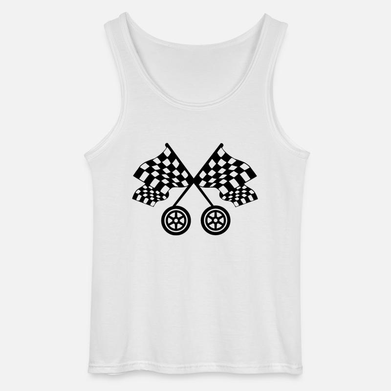 Auto - Gildan Männer Tank Top - Weiß