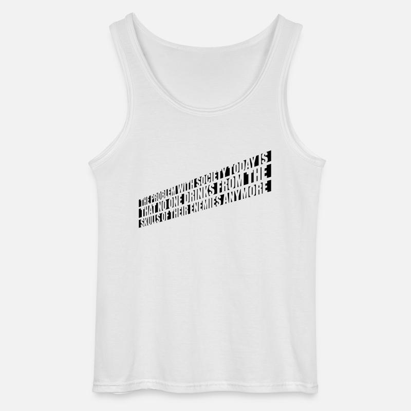 drinks from enemies skulls - Gildan Männer Tank Top - Weiß