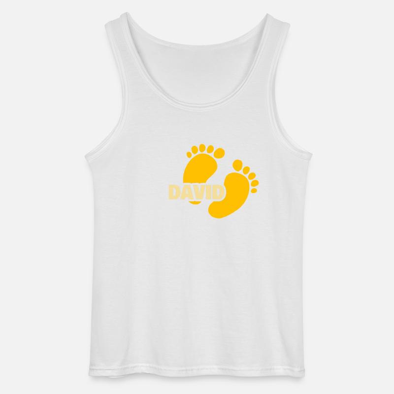 David als Geburt - Gildan Männer Tank Top - Weiß