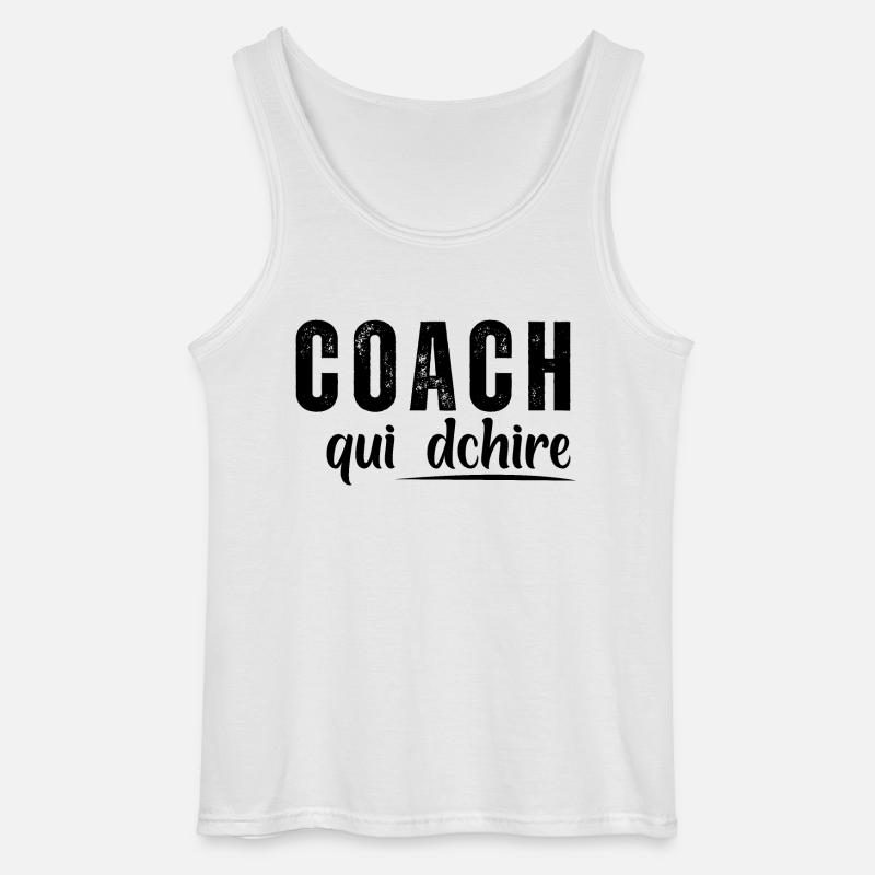 Coach Who - Gildan Men’s Tank Top - white