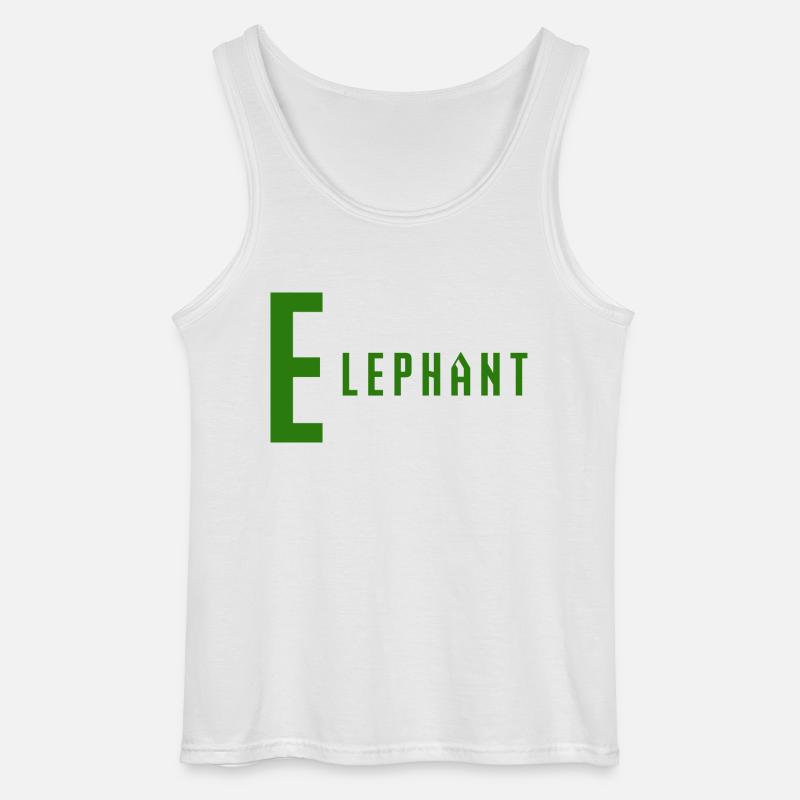 Elephant - Gildan Männer Tank Top - Weiß