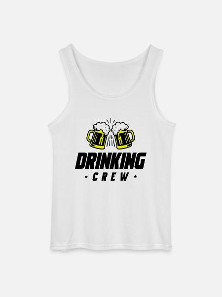 Drinking Crew Beer - Gildan Men’s Tank Top - white