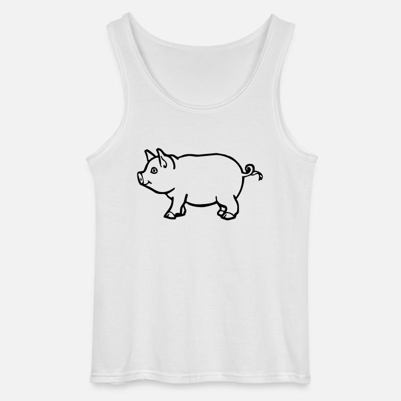 Schwein - Gildan Männer Tank Top - Weiß