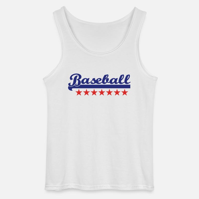 baseball - Gildan Männer Tank Top - Weiß