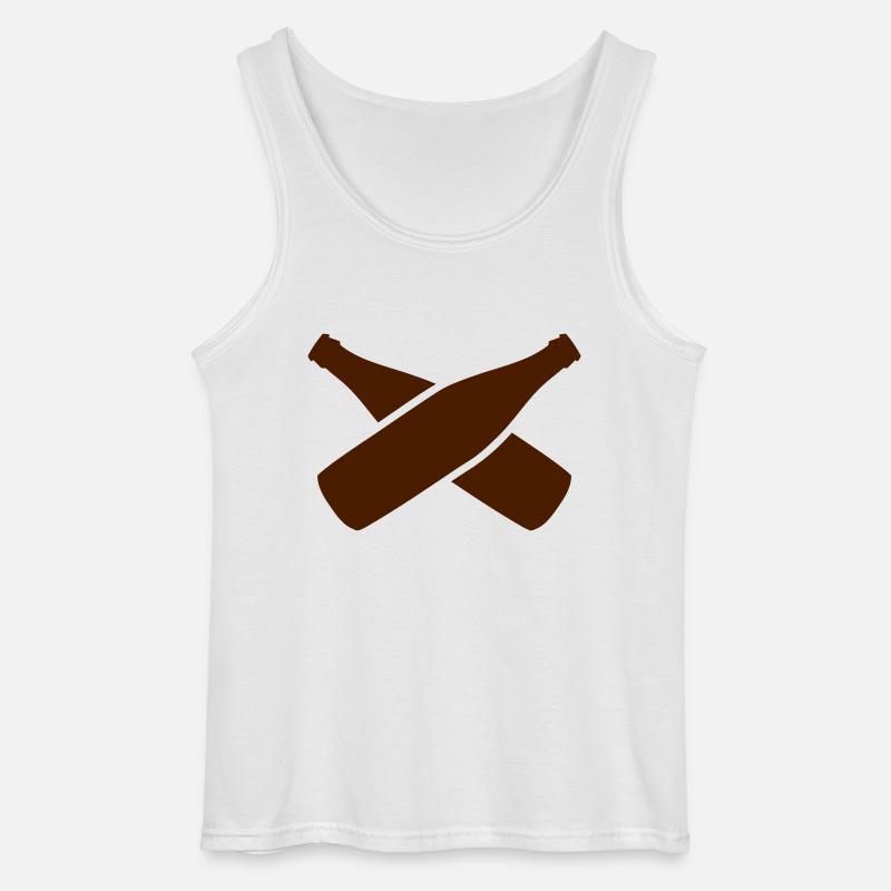Bierflaschen - Gildan Männer Tank Top - Weiß