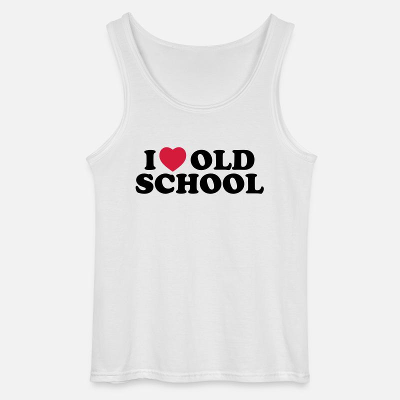 I love old school - Gildan Männer Tank Top - Weiß