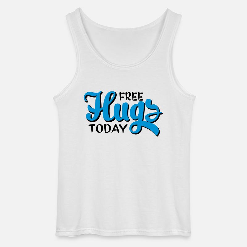 free hugs - Gildan Männer Tank Top - Weiß