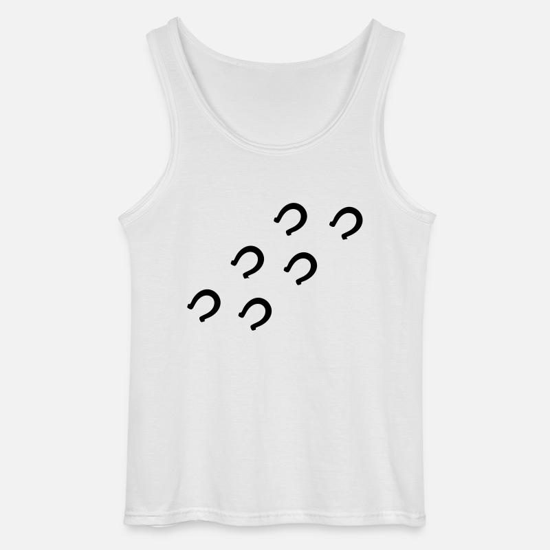 Pferd Hufe - Gildan Männer Tank Top - Weiß