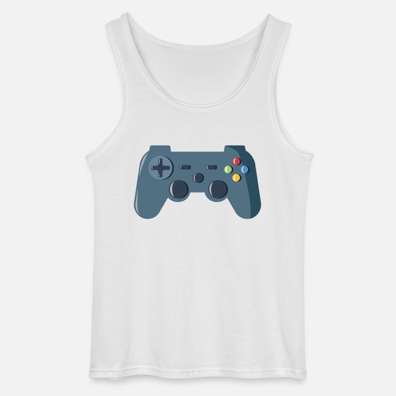 Gaming Controller - Gildan Männer Tank Top - Weiß