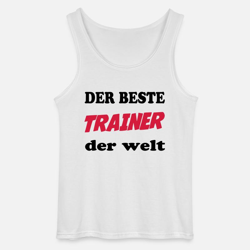 Der beste trainer der welt - Gildan Männer Tank Top - Weiß