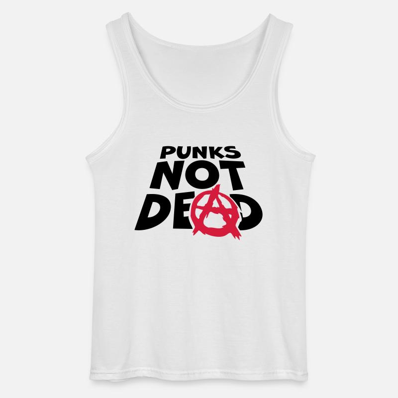 punks not dead Zitat - Gildan Männer Tank Top - Weiß