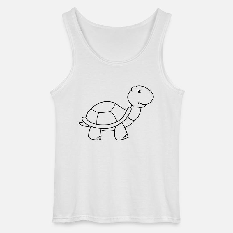 turtle - Gildan Men’s Tank Top - white