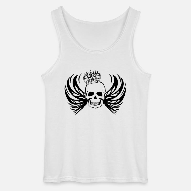 skull king - Gildan Männer Tank Top - Weiß