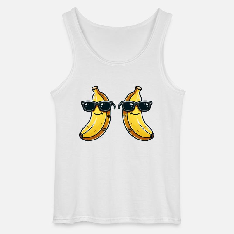 banane sonnenbrille comic 2 - Gildan Männer Tank Top - Weiß