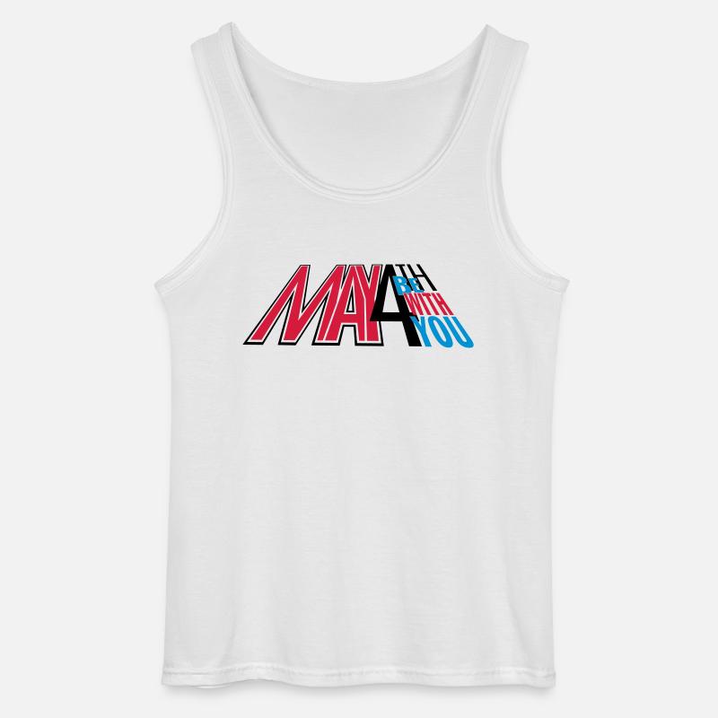 may4th_vec_3 de - Gildan Männer Tank Top - Weiß