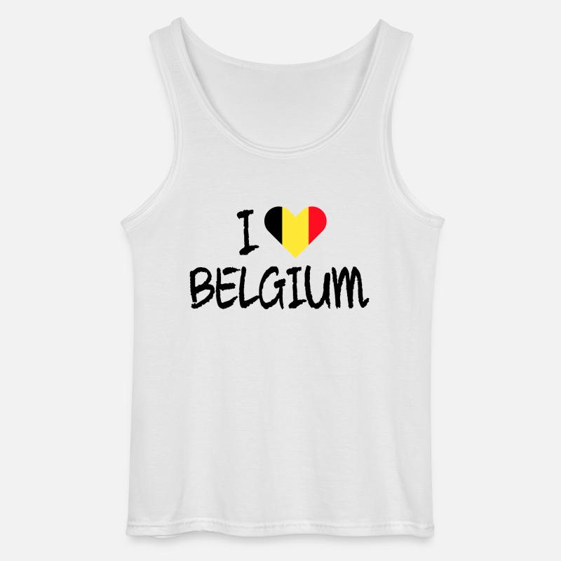 Belgium - Gildan Männer Tank Top - Weiß