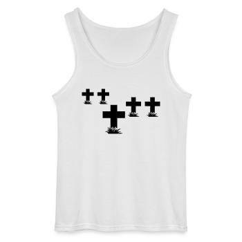 rip_1_f1 - Gildan Männer Tank Top - Weiß - Vorne - AI Model Male 185 dark (185cm)