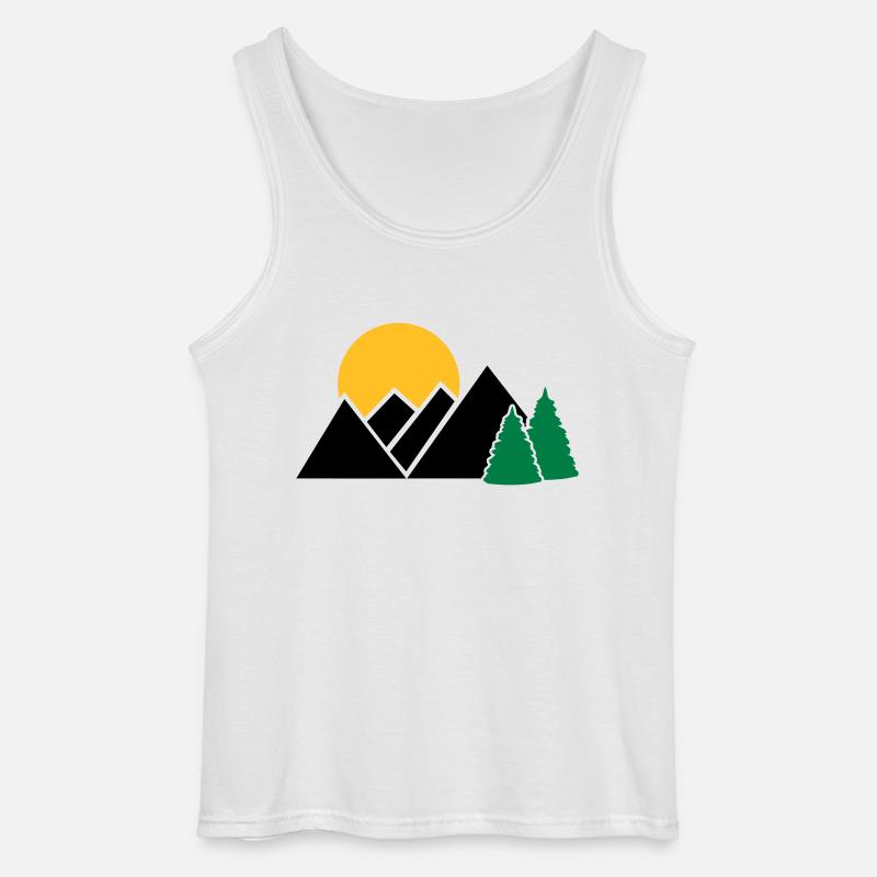 Mountains - Gildan Men’s Tank Top - white