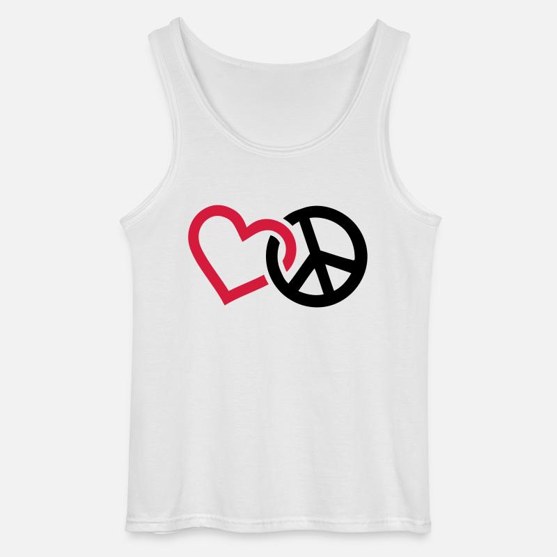 Peace - Gildan Männer Tank Top - Weiß