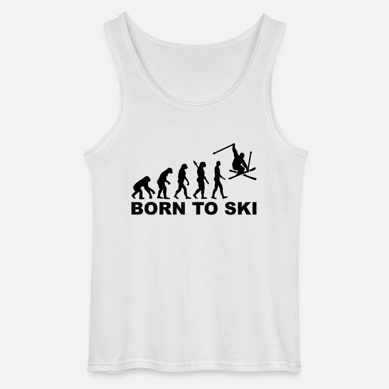 Ski - Gildan Männer Tank Top - Weiß