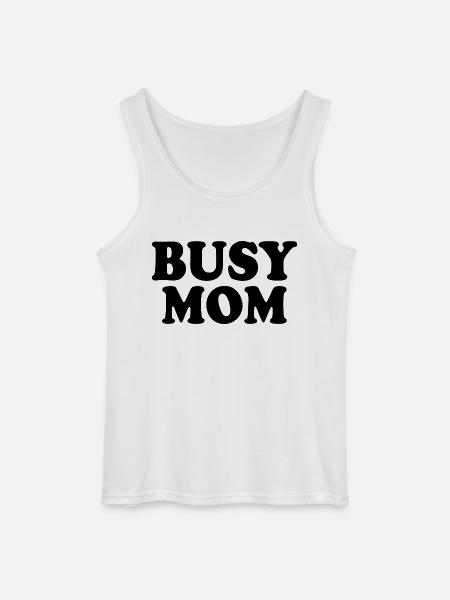 Busy mom - Gildan Men’s Tank Top - white