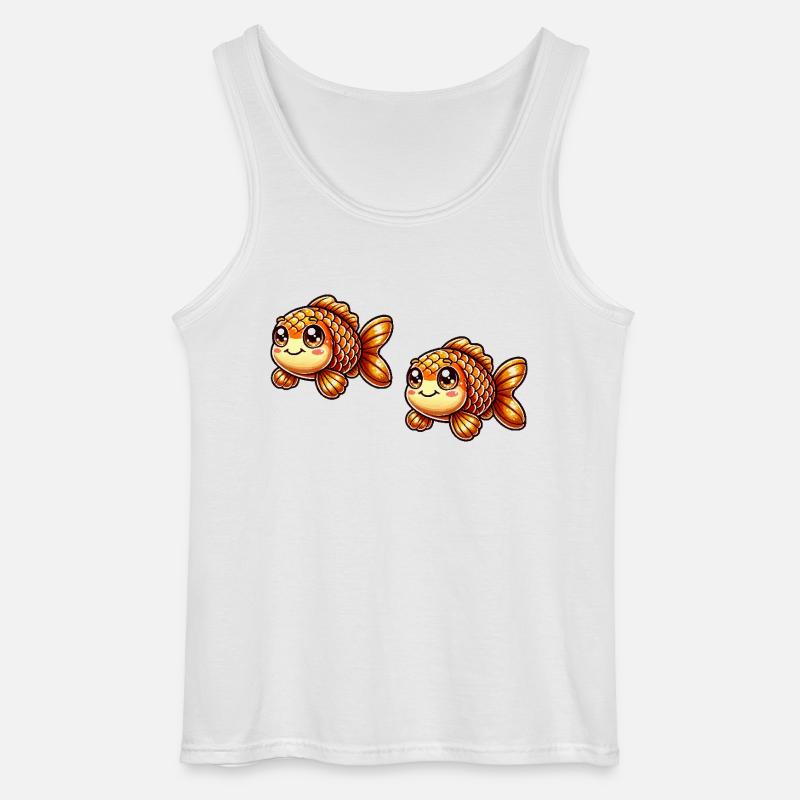 goldfisch comic 2 - Gildan Männer Tank Top - Weiß