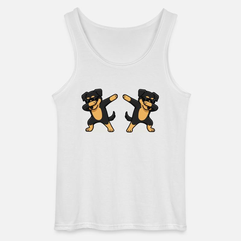 hund comic dabbing 2 - Gildan Männer Tank Top - Weiß
