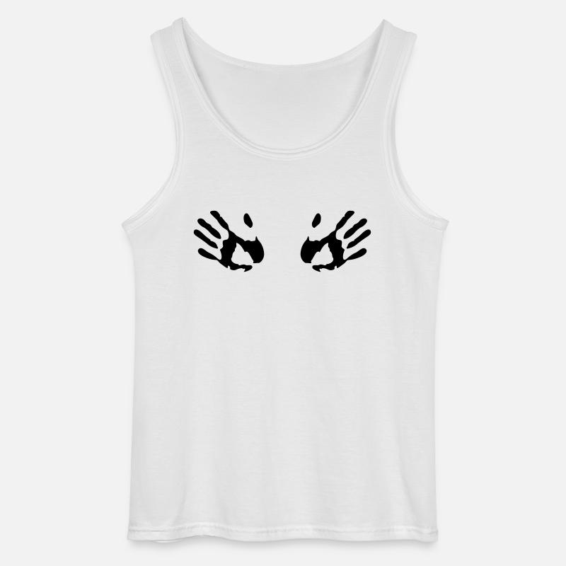 handabdrücke - Gildan Männer Tank Top - Weiß