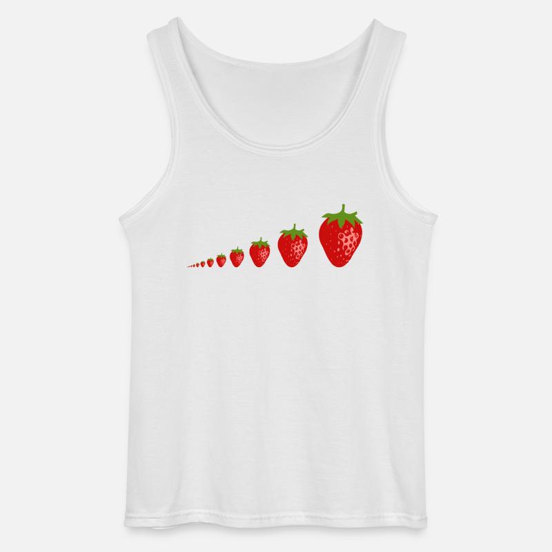Erdbeeren - Gildan Männer Tank Top - Weiß