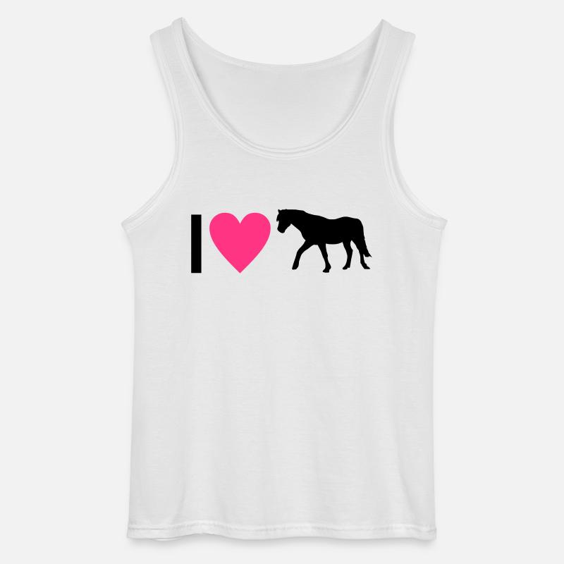 Pferd - Gildan Männer Tank Top - Weiß