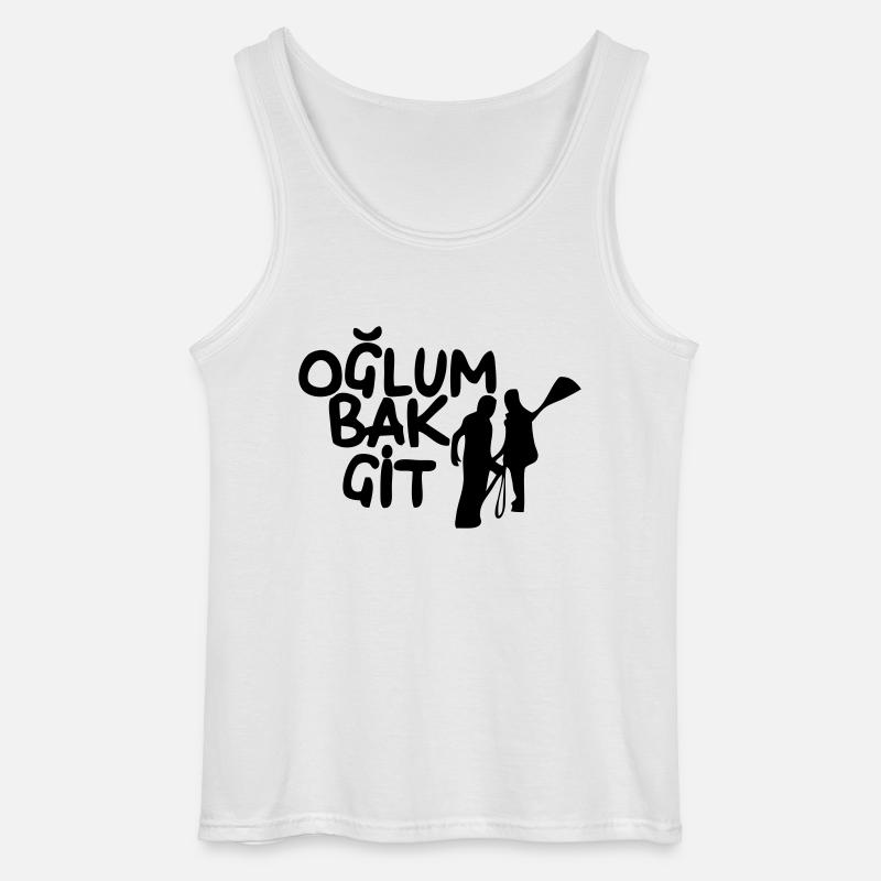 Oglum bak git - Gildan Männer Tank Top - Weiß