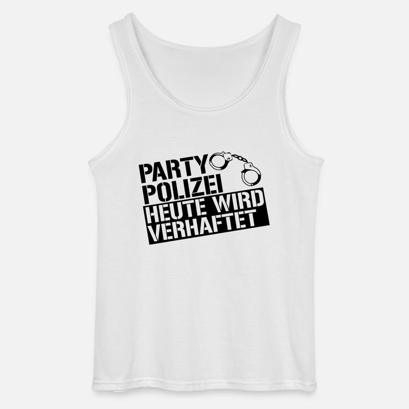 Party Polizei heute wird verhaftet - Gildan Männer Tank Top - Weiß