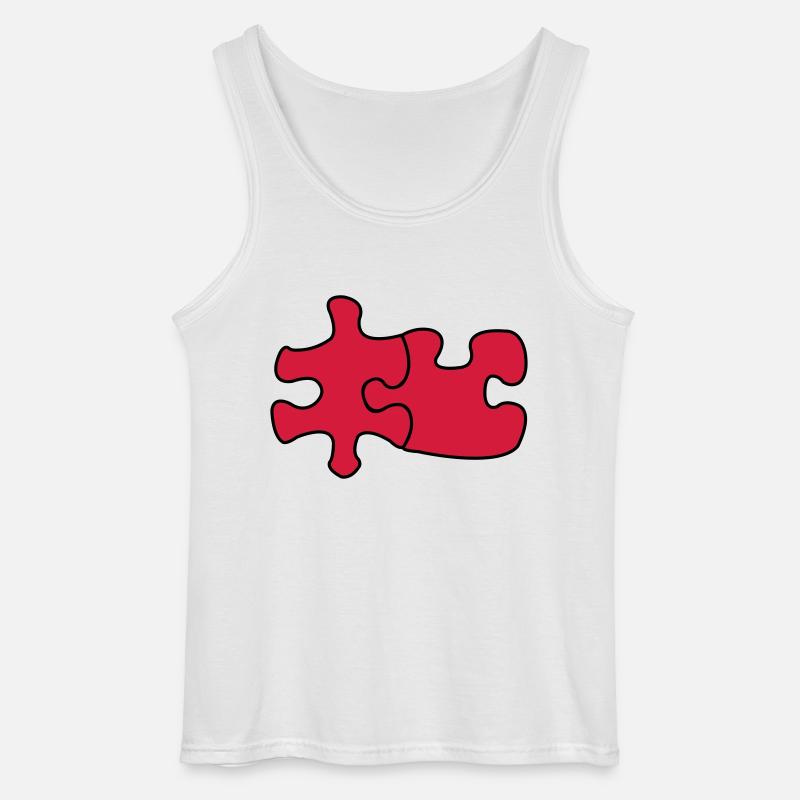 puzzle1 - Gildan Männer Tank Top - Weiß