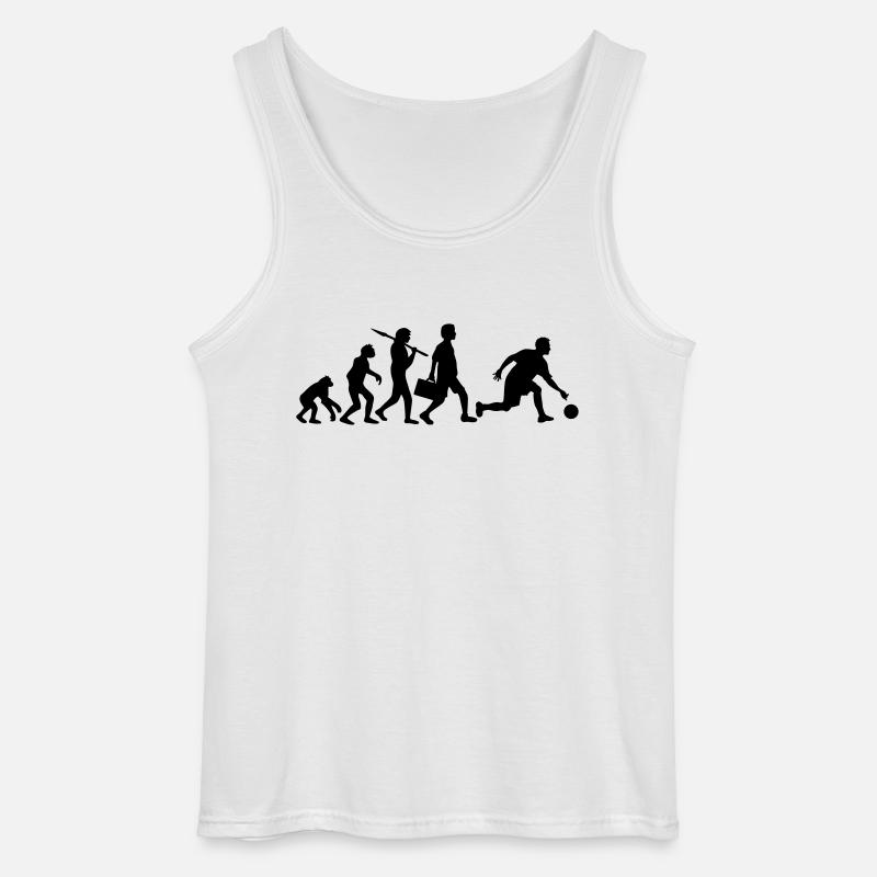 Evolution Of Bowling - Gildan Männer Tank Top - Weiß