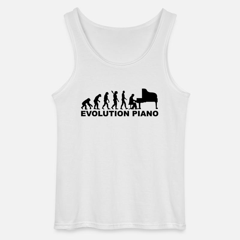 Evolution Piano - Débardeur Gildan Homme - blanc