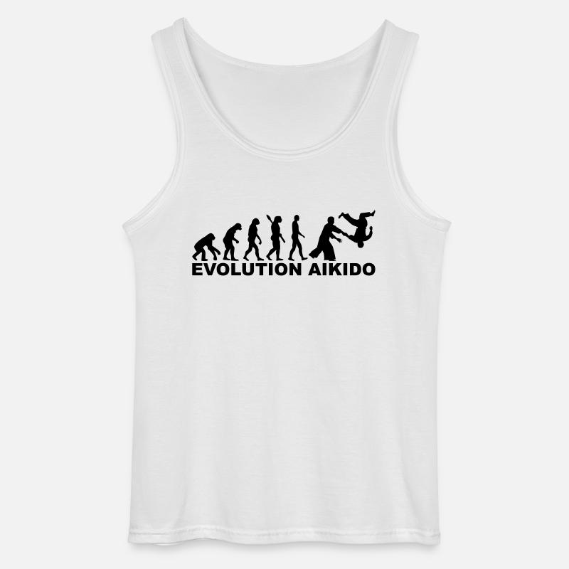 Evolution Aikido - Gildan Men’s Tank Top - white