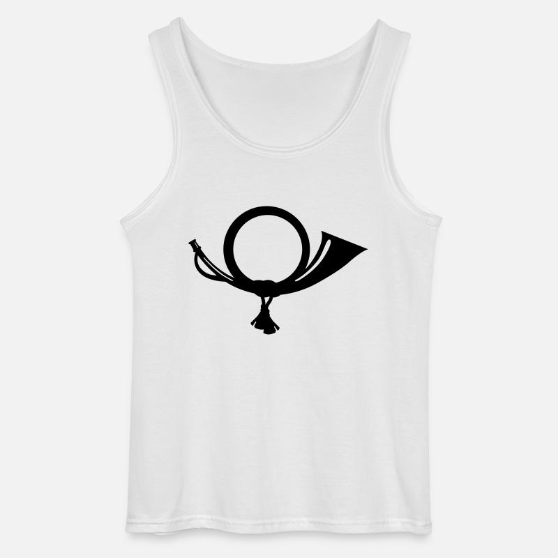 post horn - Gildan Men’s Tank Top - white