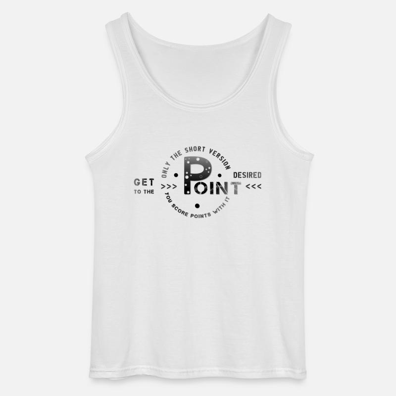get to the point - Gildan Männer Tank Top - Weiß