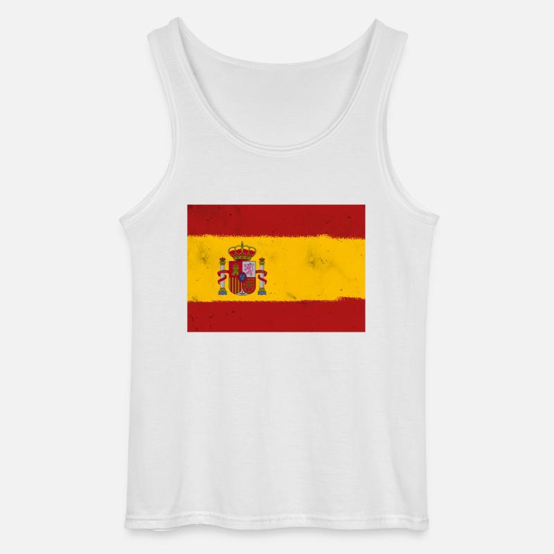 Flagge von Spanien - Gildan Männer Tank Top - Weiß