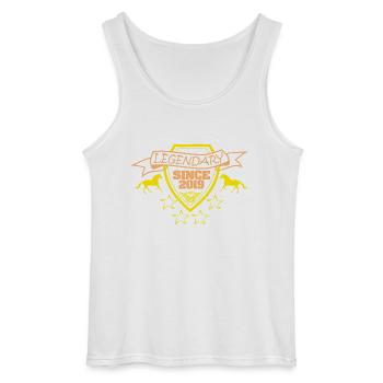 Legendaer 2019 - Gildan Men’s Tank Top - white - Front - AI Model Male 185 dark (185cm)