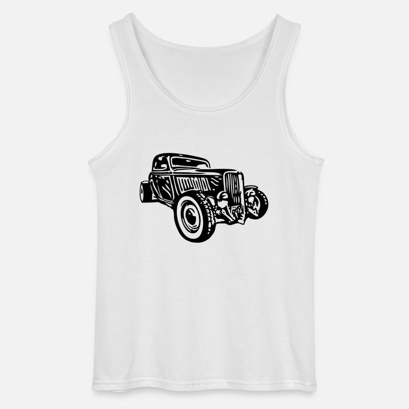 Hot Rod - Gildan Männer Tank Top - Weiß