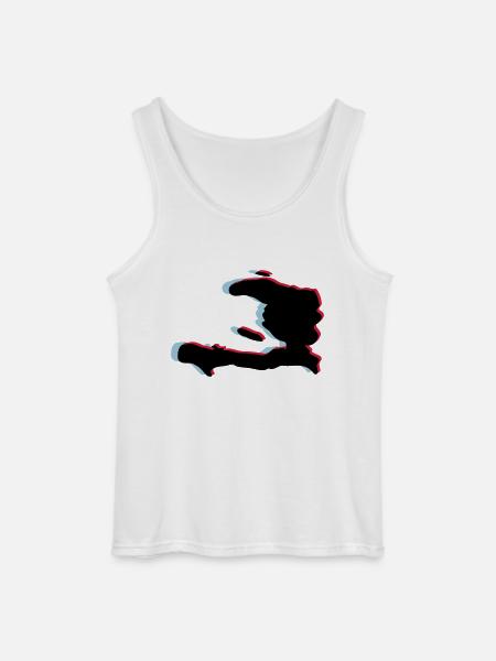 3d anaglyph HAITI green - Gildan Men’s Tank Top - white