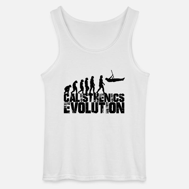 calisthenics evolution - Gildan Männer Tank Top - Weiß