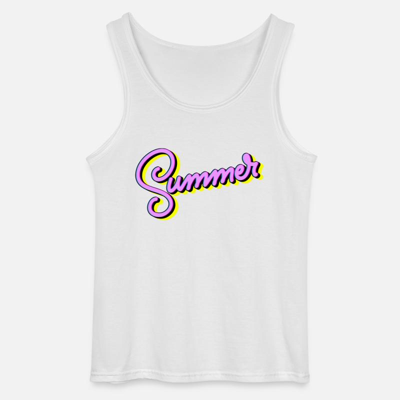Summer - Gildan Männer Tank Top - Weiß