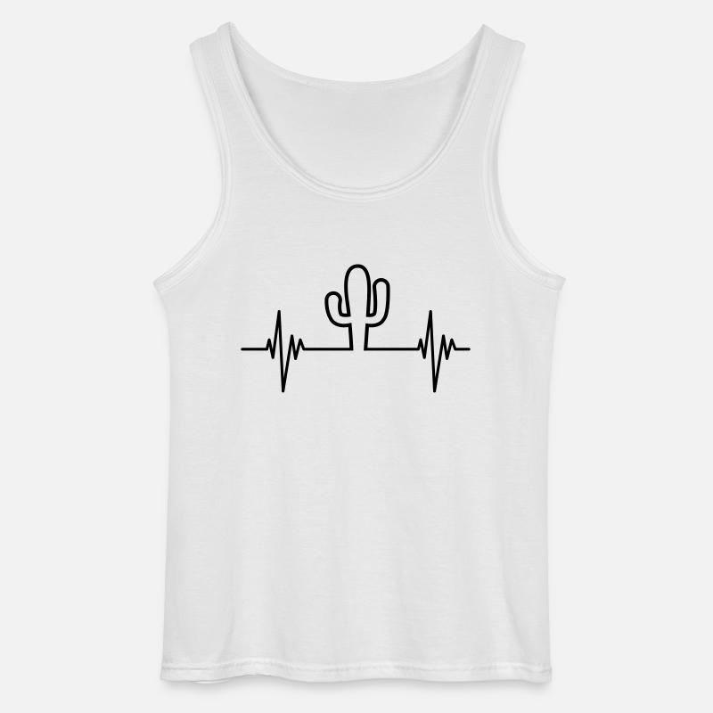 Cactus Pulse - Gildan Männer Tank Top - Weiß