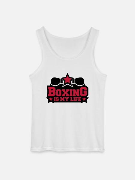 boxing_is_my_life_c2 - Gildan Männer Tank Top - Weiß
