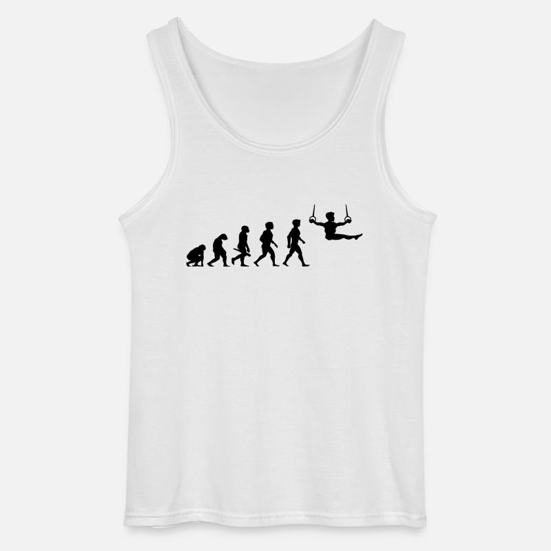 Evolution Gymnastik Turnen Akrobatik Geräteturnen - Gildan Männer Tank Top - Weiß