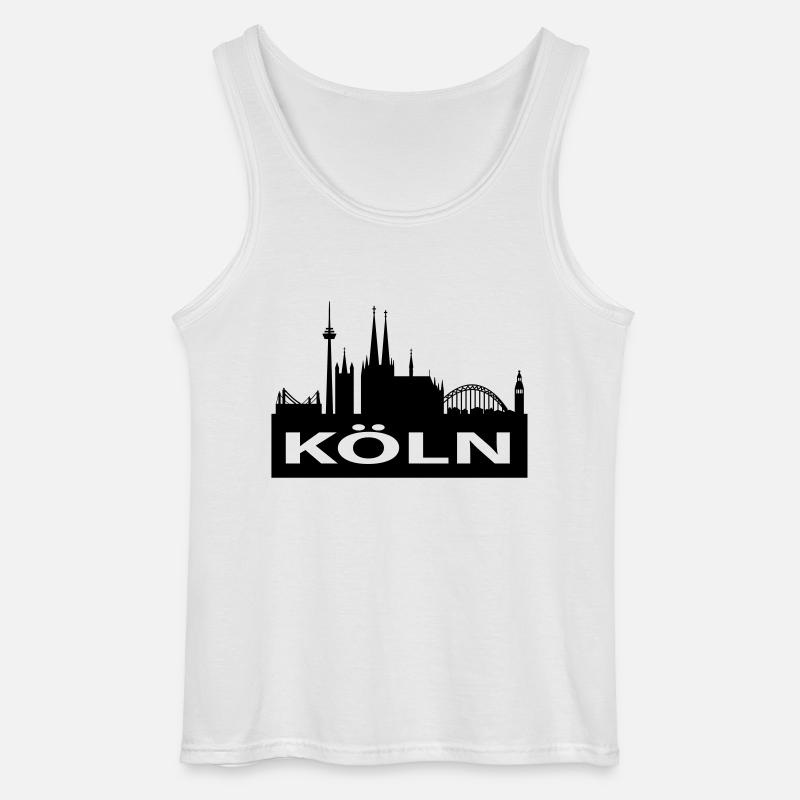 Skyline Köln - Kölner Dom - Gildan Männer Tank Top - Weiß